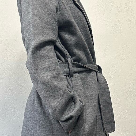 The Row Wool Trench Coat size S Gray Wrap Sash Tie - Picture 6 of 15